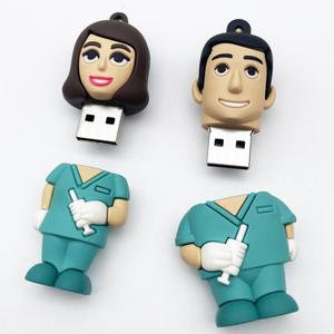 Doctor PVCที่กําหนดเอง USB แฟลชไดรฟ์ 2.0 การออกแบบสัตว์ 32GB 8GB 64GB USB Key รถรูปร่าง Memorias ที่กําหนดเอง Doctor รูปร่าง USB pendrive - Product Image 5