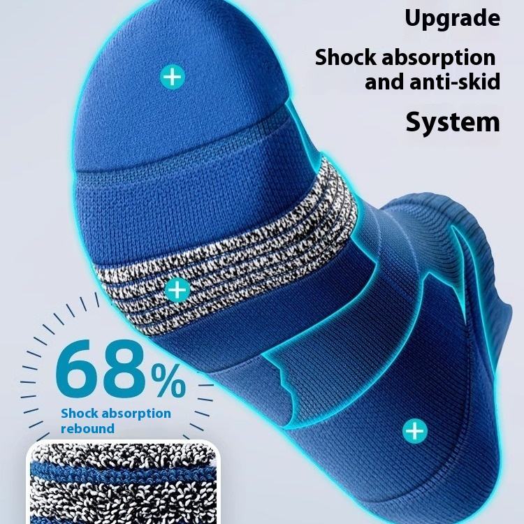 Men's Professional Running & Basketball Sports Socks-Short Summer Sweat-Absorbing Odor-Resistant Special Shock Absorption