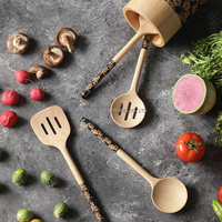 Woodsun Cuisine Spatule de cuisson de table Cuillère de fuite Turner