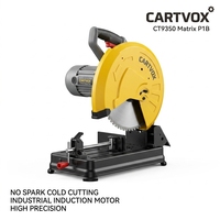 Sierra de Corte en Frío CARTVOX de 14 Pulgadas (355 mm), Máquina de Corte de Metal Profesional con Hoja TCT y Motor de Inducción CT9350