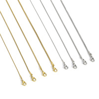 Colliers unisexes tendance en acier inoxydable plaqué or 18 carats, chaînes serpent géométriques, style sportif hip-hop, maillons cubains, vente en gros