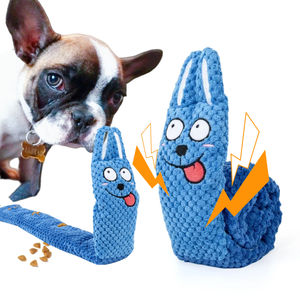 Pronto per la spedizione di coniglio blu piccolo Snuffle tappetino durevole cane cigolante giocattolo di velluto interattivo peluche cane giocattoli da masticare - Product Image 1