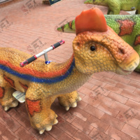 Parc d'attractions Voiture électrique réaliste Ankylosaurus Dinosaur Ride Voiture dinosaure réaliste