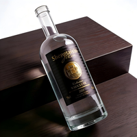 Étiquettes personnalisées pour bouteilles d'alcool, fabrication en usine, estampage à chaud, feuille d'or, étiquettes personnalisées pour bouteilles