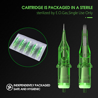Cartouches d'aiguilles de tatouage TREX FINEST Green 20 pièces 0,35 mm 1RL 3RL 5RL 7RL 14RL RL Round Liner 5RM 7RM 9RM 15RM RM Curved Magnum
