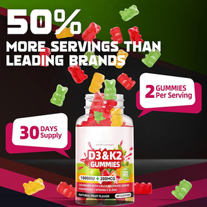 OEM vendita calda senza zucchero vitamina D3 K2 Gummies calcio MK-7 K2 magnesio citrato vitamina C denti ossa immunitarie sostenere adulti donne - Product Image 3