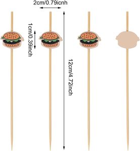 Hamburger tre Cocktail Picks tăm cupcake toppers Sandwich khai vị trang trí xiên uống trang trí trang trí gậy - Product Image 5