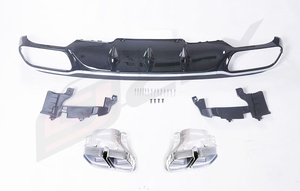 Diffuseur d'origine pour Benz 2016-2022 classe E W213 version exécutive mise à niveau diffuseur <span class=keywords><strong>de</strong></span> style E63 AMG avec tuyau d'échappement - Product Image 4