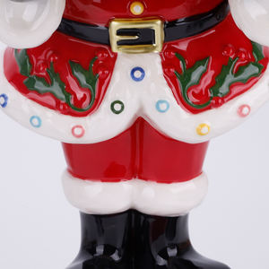 Redeco Nouveau <span class=keywords><strong>Casse</strong></span>-<span class=keywords><strong>Noisette</strong></span> Créatif en Céramique Noël avec Plateau Accentué Or, Figurine Père Noël Ornement pour Cadeaux et Décoration Maison - Product Image 6