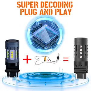 S4 Fan Cooling Car LED Signal Bulb 7440 3156 1156 Non Hyperflash 1157 7443 3157 Canbus Turn Indicator Reverse Light Led Light