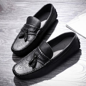 Chaussures décontractées pour hommes, style anglais, en satin à franges, à enfiler, en caoutchouc, nouvelle collection été-automne 2026 - Product Image 6