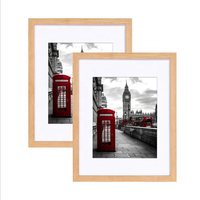 Cadre photo décoratif mural en bois foncé et plexiglas grand format 24x32 – Offre spéciale