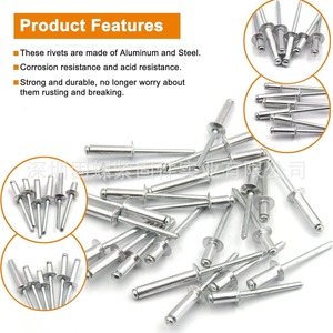 Aluminum Rivets Assortment Kit 3/16 In Diameter 100 Pieces Blind Rivets For Metal Repair And Assembly - Product Image 4