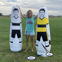 Mannequin de football gonflable et pliable pour l'entraînement des gardiens de but – Cible gonflable en PVC durable pour exercices d'équipe et entraînement des jeunes