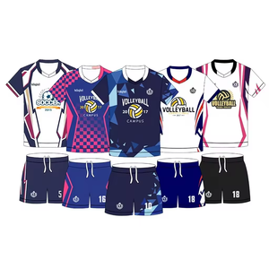 Seragam Jersey Olahraga Voli Custom Sublimasi, Cepat Kering, Bernapas, Unisex, 100% Polyester - Product Image 6