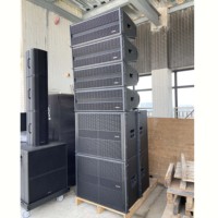 Boutum Audio I-4000PP Enceintes Line Array Professionnelles Double 10 Pouces Actives Étanche Toutes Conditions Météorologiques Amplificateur 3x1000W 100