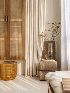 <span class=keywords><strong>Rideau</strong></span> en lin tissé moderne blanc beige, translucide, occultant, imperméable, ignifuge, pour salon, toutes saisons - Product Image 5