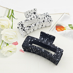 Pinces à cheveux carrées ajourées à motif éclaboussures, antidérapantes, accessoires de mode pour femmes - Product Image 1