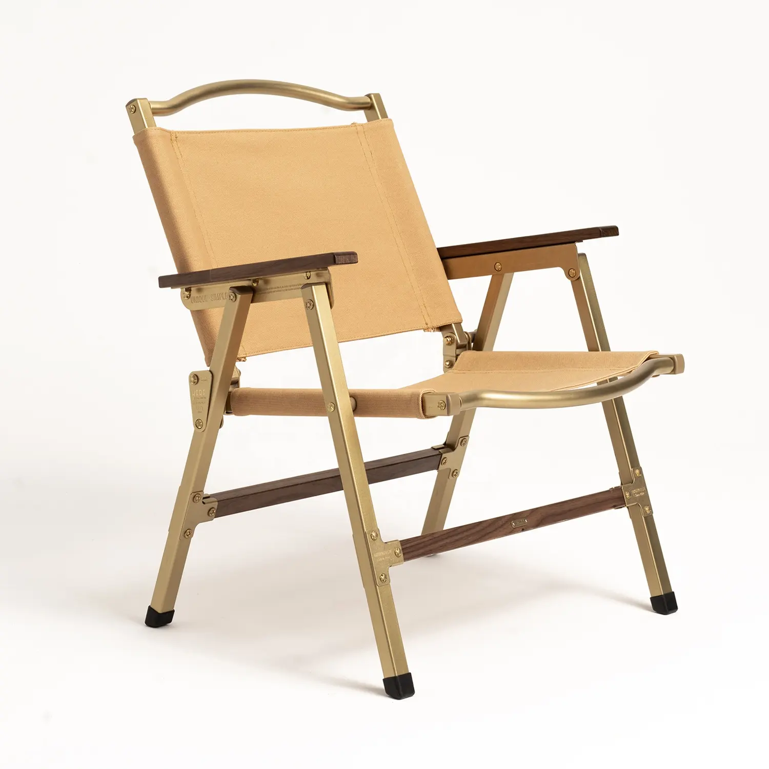 JIFENG mobilier d'extérieur en bois de noyer noir et cuivre, chaise pliante d'intérieur et d'extérieur facile à transporter
