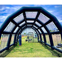 Cage de frappe de baseball gonflable hermétique de 20 pieds avec filet de frappe détachable, cage de frappe professionnelle personnalisée