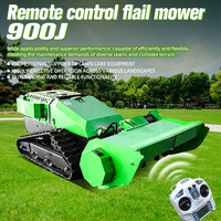 Tondeuse robot à fléaux industrielle télécommandée sans fil tout-terrain agricole en caoutchouc 900 mm avec certificat CE