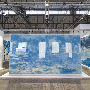 Goldtop แผ่นหินอ่อนโอนิกซ์สีฟ้าโลซ่าธรรมชาติหรูหราการออกแบบที่ทันสมัยพื้นผิวขัดเงาสำหรับโรงแรม-OEM/ODM - Product Image 3