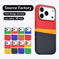 Couverture de téléphone en cuir véritable à motif litchi personnalisable OEM ODM de bonne qualité compatible pour iPhone 17 16 Pro Promax Air