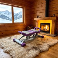 Appareil de marche en acier pour la maison : Stepper d'exercice pour amincir les jambes, brûler les graisses et remodeler le corps (simule le ski)