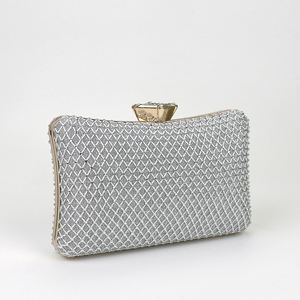 Borsa da sera a tracolla con strass di fiori di lusso piccola borsa di cristallo oro <span class=keywords><strong>argento</strong></span> moda - Product Image 2