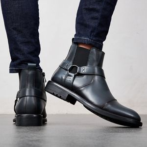 Botas <span class=keywords><strong>Ark</strong></span> Bird Nuevas de Cuero Genuino hasta la Pantorrilla para Hombre, Impermeables, Antideslizantes, Casuales, Talla Grande para Comercio Transfronterizo - Product Image 2
