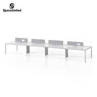 Station de travail de bureau moderne pour deux personnes SpaceUnited, bureau modulaire minimaliste, mobilier de bureau professionnel