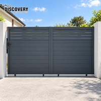 Portail coulissant moderne en aluminium thermolaqué pour allée de ferme, jardin et clôture de maison, écologique