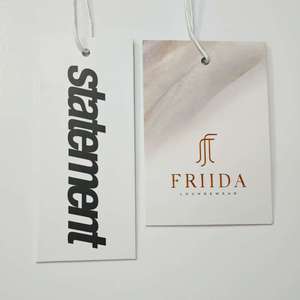 Xp-Fabriek Direct Op Maat Bedrukte Schommellabels Papieren Hangtag Luxe Kledinglabel Met Merklogo Voor Schoenen Tassen En Accessoires - Product Image 6