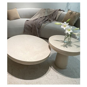 Elefante โต๊ะกาแฟคอนกรีตด้านข้าง, โต๊ะกาแฟเคลือบขี้ผึ้งแอนทราไซต์ - Product Image 1