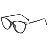 Nouveau rétro TR90 Prescription lunettes oeil de chat W9016BL solide diamant forme de visage à la mode Internet célébrité sans maquillage Option pour