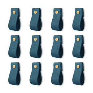 Wholesale drawer leather handles, <b>cabinet</b> leather handles, anti-static and anti-collision single-hole door handles with double - Product Image 5