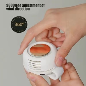 New Arrival Portable Bladeless <b>Mini</b> <b>Fan</b> Small Whirlwind <b>Fan</b> Custom Logo Wearable Silent 900mAh USB <b>Mini</b> <b>Fan</b> for Outdoor - Product Image 3