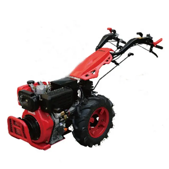 2 tekerlekli küçük çiftlik el traktör 9.0hp dizel motor geri dönüşümlü ofset kolları sağlar kullanımı orak çubuğu, sap biçme makinesi, döner çapa