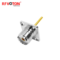 Prix usine 4 trous bride montage sur panneau So239 UHF Type prise femelle avec M3 M4 (long 25 Mm) connecteurs coaxiaux RF coaxiaux
