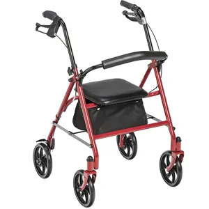 Aluminium Rollator Wheel Rollator Elderly Rollator Walker with Padded Seat