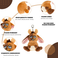 Peluche Crypité Personnalisée de Fabricant Personnalisée Porte-clés Jouet Mini Animal en Peluche de Petite Taille