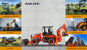 Aolite CE Euro 5 epa4 backhoe loaders105 Trung Quốc mini nhỏ backhoe loader kết thúc trước bánh xe tải ALT backhoe shanmon - Product Image 4