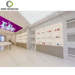 Mueble de Exhibición Blanco de Diseño Moderno y Alta Gama para Cosméticos, con Iluminación LED, para Tiendas de Perfumes y Vitrinas - Product Image 2