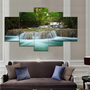 Arte de pared moderno, impresión, decoración del hogar, pinturas al óleo de <span class=keywords><strong>paisaje</strong></span>, impresiones de árbol, póster personalizado, <span class=keywords><strong>pintura</strong></span> de lienzo <span class=keywords><strong>natural</strong></span>, 5 piezas, venta al por mayor - Product Image 5