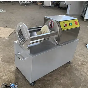 Cortador comercial de patatas fritas en zigzag, máquina cortadora de patatas fritas con forma de onda