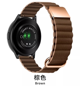 Correa magnética de cuero para reloj Samsung <span class=keywords><strong>Galaxy</strong></span>, pulsera de lujo de 20mm y 22mm para reloj Samsung <span class=keywords><strong>Galaxy</strong></span> <span class=keywords><strong>S4</strong></span> S3, Fitbit Huawei <span class=keywords><strong>Watch</strong></span> Garmin - Product Image 6