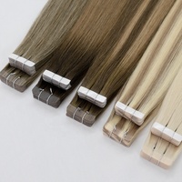 Extensions de cheveux à bandes adhésives de qualité supérieure, cheveux vierges européens Remy double trame, fabrication en usine, vente en gros