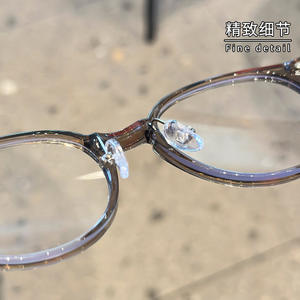 Lunettes de myopie pour femmes Danyang Round TR Frame 8140 avec verres acryliques anti-lumière bleue, largeur moyenne, pont nasal standard - Product Image 3