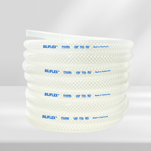 Tuyau en <span class=keywords><strong>silicone</strong></span> renforcé tressé en fibre de verre de qualité alimentaire, <span class=keywords><strong>tube</strong></span> en <span class=keywords><strong>silicone</strong></span> <span class=keywords><strong>transparent</strong></span>, tuyau tressé pour usage médical - Product Image 2