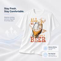 T-shirt graphique JNEI pour hommes, idéal pour le festival de la bière, anti-transpiration, séchage rapide, ne colle pas, décontracté, pour les fêtes, impression personnalisée